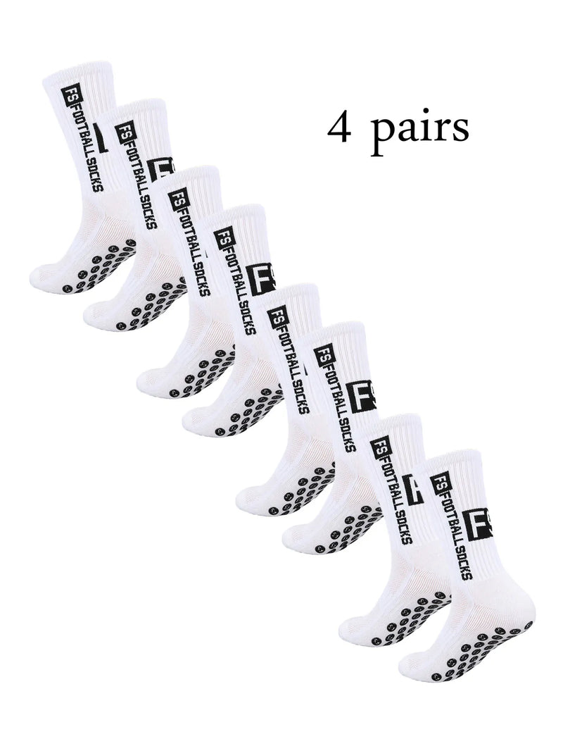 Meias Antiderrapantes para Futebol  - Pacote com 4 pares - FS