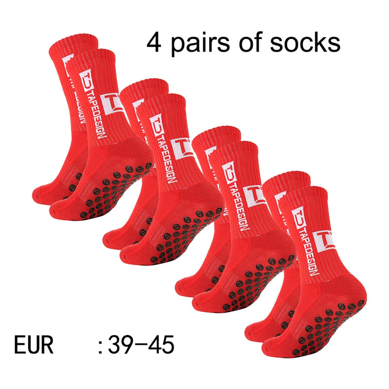 Meias Antiderrapantes para Futebol  - Pacote com 4 pares - TD