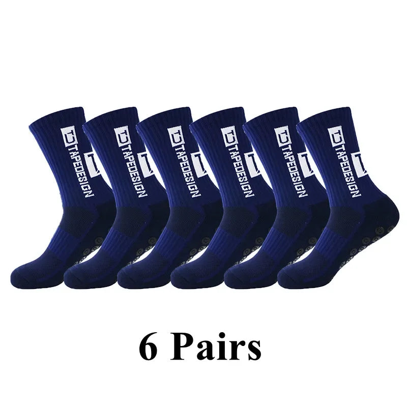 Meias Antiderrapantes para Futebol  - Pacote com 6 pares - TD
