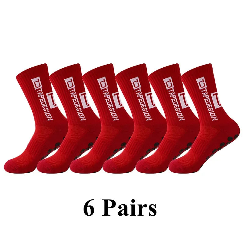 Meias Antiderrapantes para Futebol  - Pacote com 6 pares - TD
