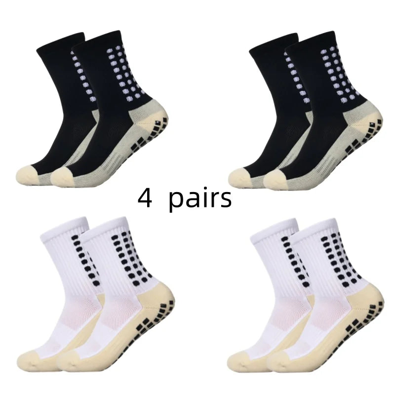 Meias Antiderrapantes para Futebol  - Pacote com 4 pares