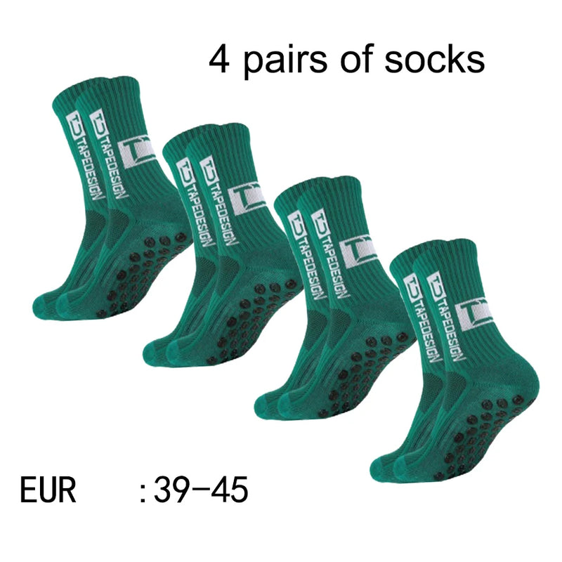 Meias Antiderrapantes para Futebol  - Pacote com 4 pares - TD