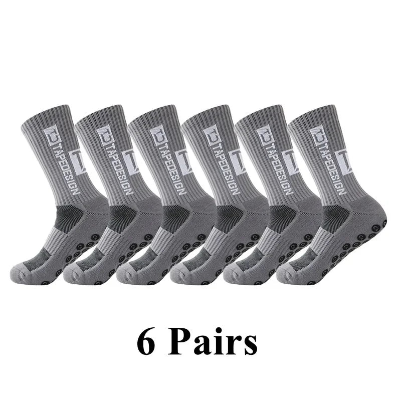 Meias Antiderrapantes para Futebol  - Pacote com 6 pares - TD