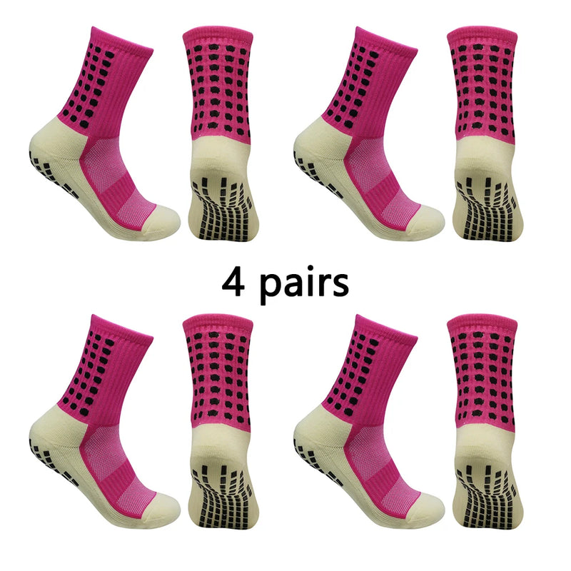 Meias Antiderrapantes para Futebol  - Pacote com 4 pares