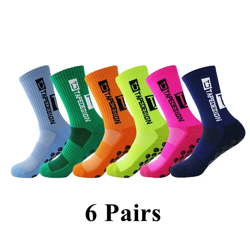 Meias Antiderrapantes para Futebol  - Pacote com 6 pares - TD
