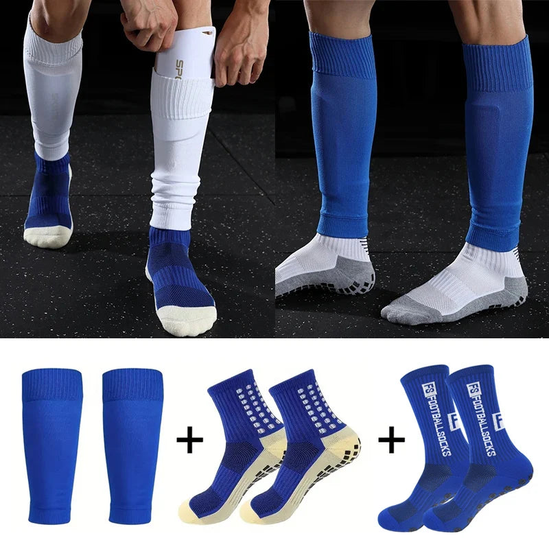 Combo Premium - 2 Pares de Meias com Grip Antiderrapante +  Meião Cano Alto (Sem Pé)