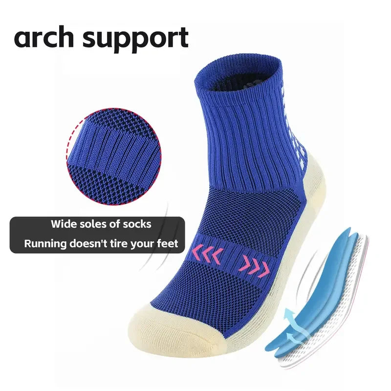 Combo Premium - 2 Pares de Meias com Grip Antiderrapante +  Meião Cano Alto (Sem Pé)