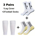 Combo Premium - 2 Pares de Meias com Grip Antiderrapante +  Meião Cano Alto (Sem Pé)