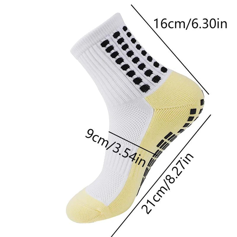 Combo Premium - 2 Pares de Meias com Grip Antiderrapante +  Meião Cano Alto (Sem Pé)
