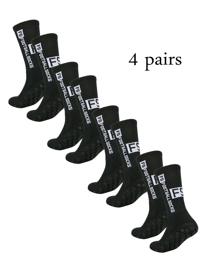 Meias Antiderrapantes para Futebol  - Pacote com 4 pares - FS