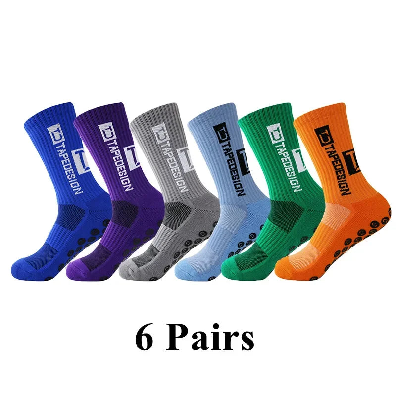Meias Antiderrapantes para Futebol  - Pacote com 6 pares - TD