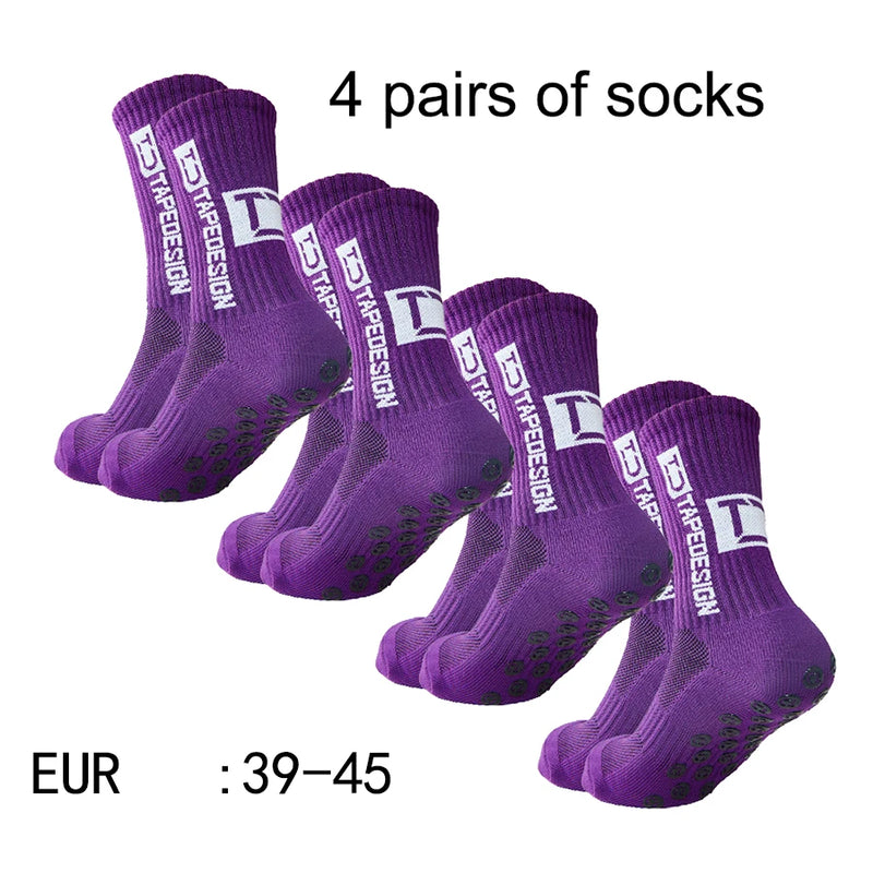 Meias Antiderrapantes para Futebol  - Pacote com 4 pares - TD