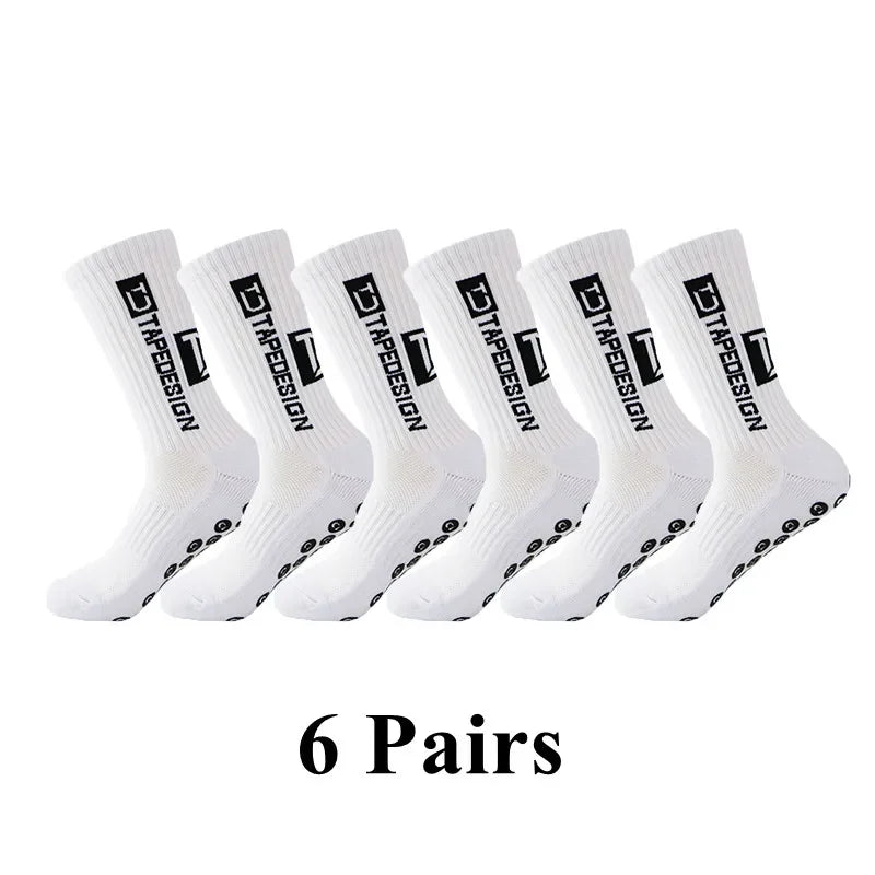 Meias Antiderrapantes para Futebol  - Pacote com 6 pares - TD