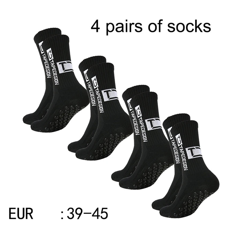 Meias Antiderrapantes para Futebol  - Pacote com 4 pares - TD