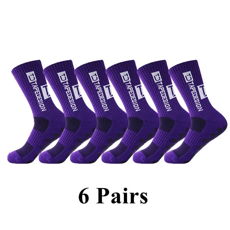Meias Antiderrapantes para Futebol  - Pacote com 6 pares - TD