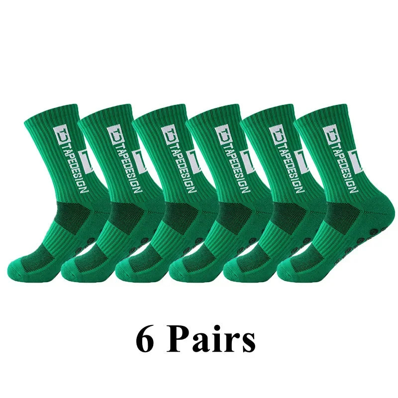 Meias Antiderrapantes para Futebol  - Pacote com 6 pares - TD
