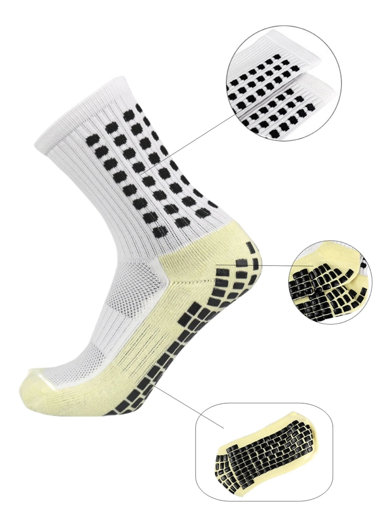 Meias Antiderrapantes para Futebol  - Pacote com 4 pares