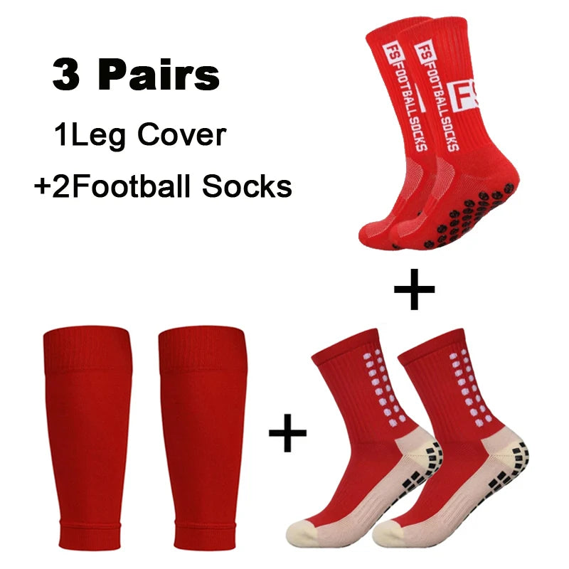 Combo Premium - 2 Pares de Meias com Grip Antiderrapante +  Meião Cano Alto (Sem Pé)