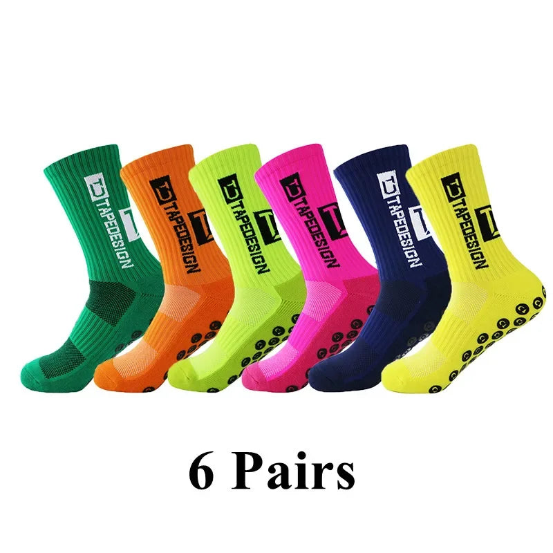 Meias Antiderrapantes para Futebol  - Pacote com 6 pares - TD