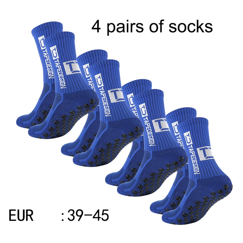 Meias Antiderrapantes para Futebol  - Pacote com 4 pares - TD