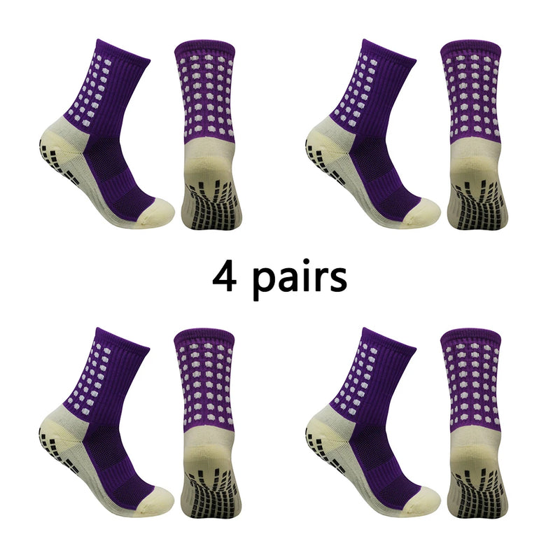 Meias Antiderrapantes para Futebol  - Pacote com 4 pares