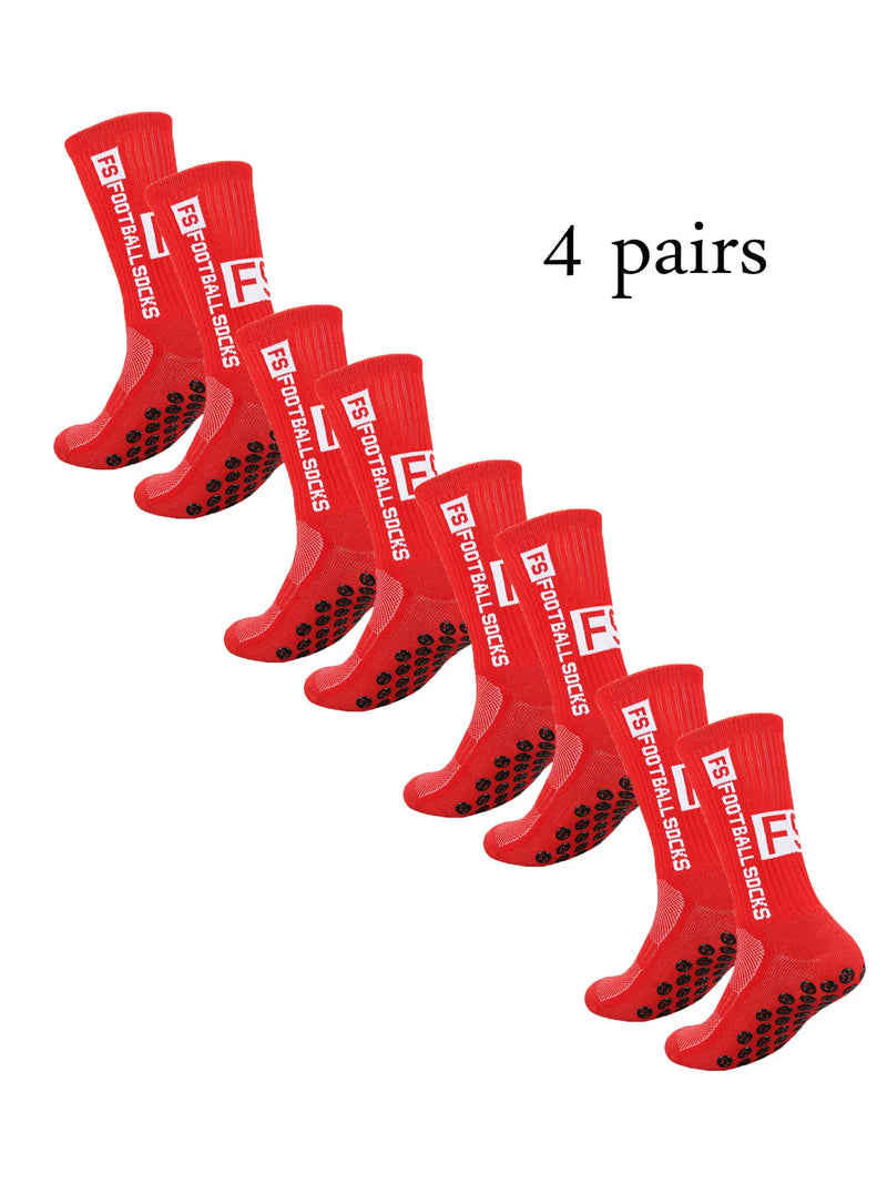 Meias Antiderrapantes para Futebol  - Pacote com 4 pares - FS