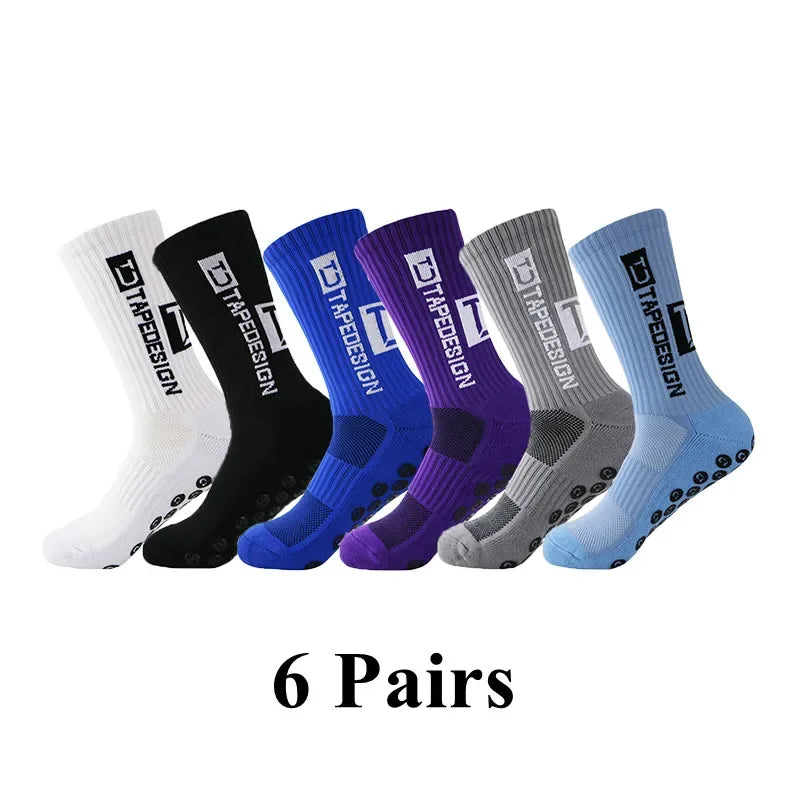 Meias Antiderrapantes para Futebol  - Pacote com 6 pares - TD