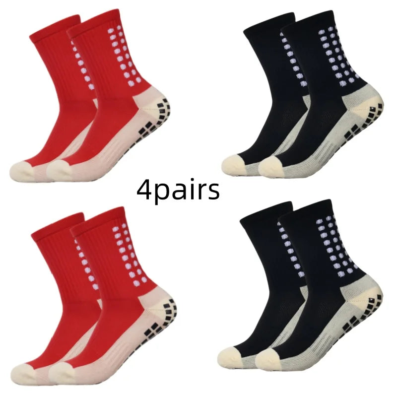 Meias Antiderrapantes para Futebol  - Pacote com 4 pares
