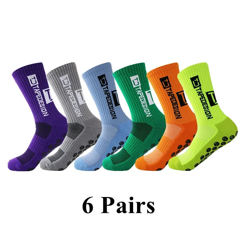 Meias Antiderrapantes para Futebol  - Pacote com 6 pares - TD