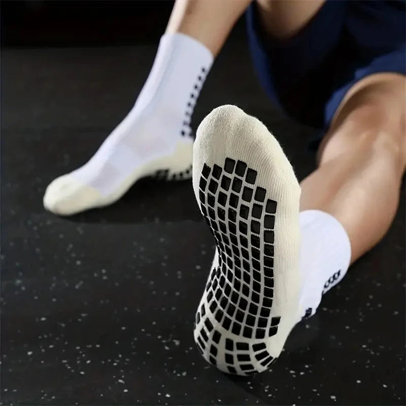 Combo Premium - 2 Pares de Meias com Grip Antiderrapante +  Meião Cano Alto (Sem Pé)