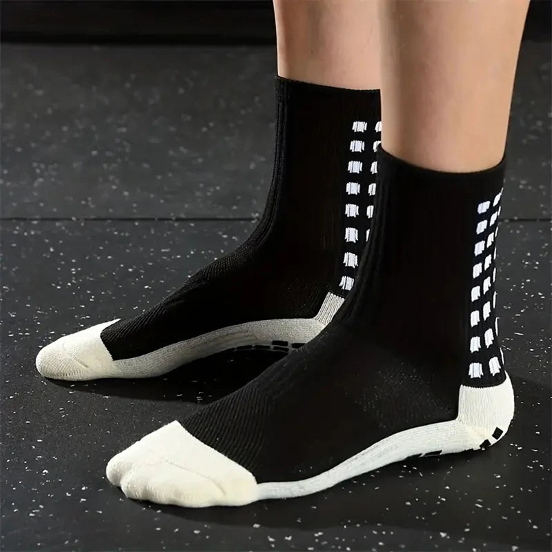 Combo Premium - 2 Pares de Meias com Grip Antiderrapante +  Meião Cano Alto (Sem Pé)